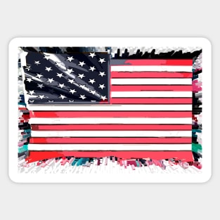 Extruded USA flag Sticker